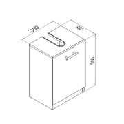 Base sottolavello Solo11 bianco anta reversibile