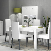 Tavolo allungabile Bianco Larice MEGARON 120/160X80 cm