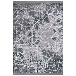 Tappeto decorativo antiscivolo Stella grigio superficie lucida 160x230