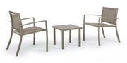Set giardino da 3 salotto metallo tortora Auri