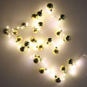 Luce filo sfera oro 48 led bianco caldoalimentazione fissa cm ø4x120