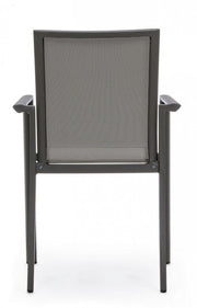 Sedia con braccioli Antracite Beige KONNOR 56,2x60x h88 cm