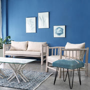 Divano con cuscini Sahel in legno teak