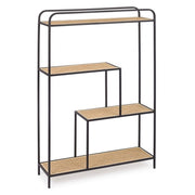 Libreria in acciaio Sagomata quattro ripiani Antracite ELYOT 85,5x25,5x h131 cm