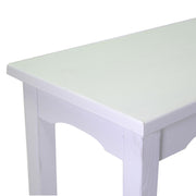 Tavolo esposizione in legno bianco