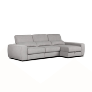 Divano Duke grigio penisola reversibile e funzione letto EFFEZ