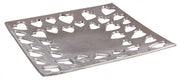 2x Vassoio Cathy Qu Cuore Alluminio 30X30