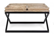 Tavolino Tray con vassoio 90x90 cm