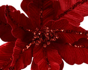Fiore su velluto di poliestere su filo H 17 x Ø 44 cm
