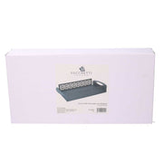 Vassoio metallo frecce grigio scuro rettangolare cm41x20h6,5