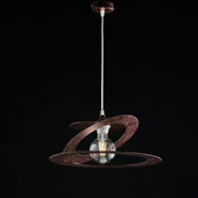Lampadario a sospensione in taglio laser ferro Marrone Corten  40x h18 cm