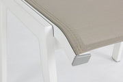 Poggiapiedi arredo giardino alluminio bianco Cruise cm 53 x 51 x 44