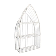 Mensola metallo bianco 3 piani cm29x12h55