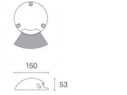 Segnapasso 1,5W Led 4000K  linea upper  grafite