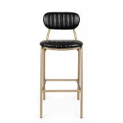 Sgabello vintage  bar Addy nero 41x51x100h cm