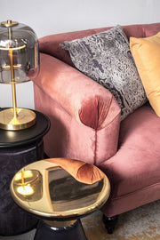 Set combinato moderno tavolino-pouf Annika grigio scuro