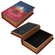 Scatola libro ecopelle con led rettangolare cm29x20h8