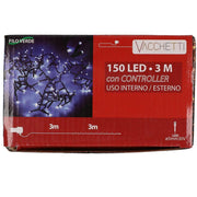 Luce filo 150 led multicolore controller cm300 al. fissa uso esterno