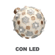 Decorazione natale resina con led sferacmø25h28