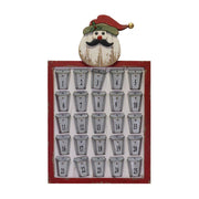 Calendario dell'avvento legno e metallobabbo natalecm50,5x83x3