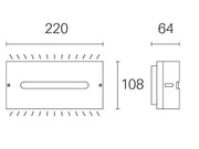 Applique 10W Led 4000K  linea post  bianco