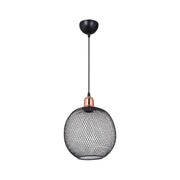 Lampada a sospensione metallo traforato nero Belin MDL4320