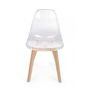 Sedia da pranzo in policarbonato Trasparente EASY 52x47x h82 cm