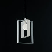 Sospensione moderna lampadario in ferro bianco grigio 25xh.40 cm