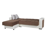 Divano con penisola Marmaris contenitore reversibile 212x145x80 H EFFEZ