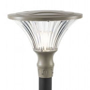 Lampada da esterno in alluminio pressofuso, diffusore trasparente, diametro 60mm, altezza max 160mm, IP65 tortora