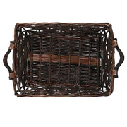 Cesta vimini noce rettangolare cm48/52x36h13
