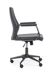 Poltrona ufficio ecopelle nero Jamie cm 67 x 58 x 93