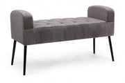 Panca grigio in velluto stile design