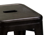 Sgabello ferro bristol marrone cm39x39h45