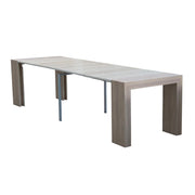 Tavolo console allungabile struttura in folding finitura olmo 90x50-300 cm