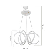 Lampada a sospensione LED Ilya forma spirale bianca MDL4439 EFFEZ
