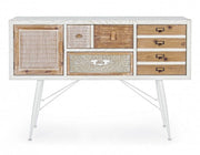 Credenza 2 ante 2 cassetti Eloise in legno naturale 80h cm