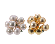 Pallina di Natale Gioielli su vetro di filo lucido opaco smalto misto colore perla/oro ø 2cm