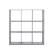 Libreria cubo 9 scomparti colore cemento 107x33xh.107 cm