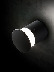 Applique in alluminio pressofuso, diffusore in termoplastico opalino, 9W, 920 lumen, luce naturale, IP65 grafite
