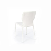 4x Sedia in similcuoio bianco