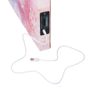 Quadro moderno stampa bluetooth fiori fucsia cm 150 x 50 x 4