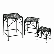 Colonnina metallo jessica nera 1-3 cm 30x30h43 quadra bassa