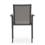 Sedia con braccioli Antracite Beige KONNOR 56,2x60x h88 cm