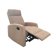 Poltrona relax manuale in tessuto tortora  77 x 93 x 106 cm