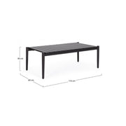 Tavolino Calypso da giardino antracite 110x60 cm