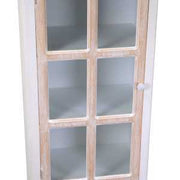 Vetrina legno vetrina andorra 1 anta vetro + 1 cassetto cm48x32h120
