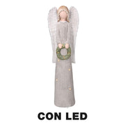 Angelo resina led argento cm20x12,5h65