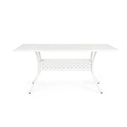 Tavolo da esterno Ivrea rettangolare bianco cm 90 x 160