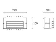 Applique 10W Led 4000K  linea kobe  alluminio